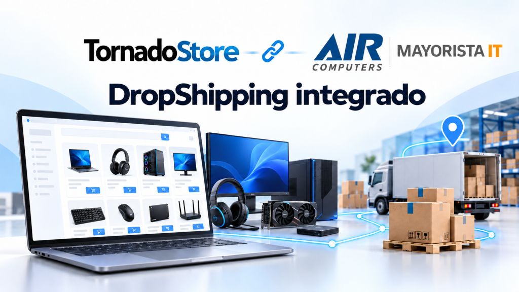 TornadoStore eCommerce integrado DropShipping con Airs Computers