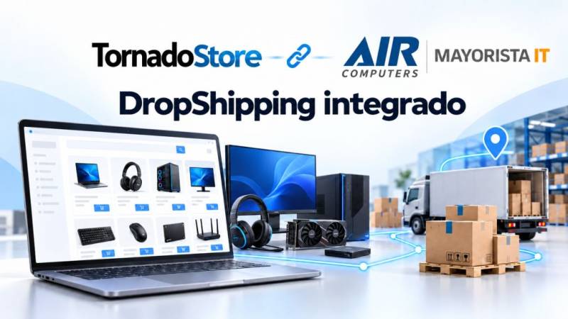 TornadoStore eCommerce integrado DropShipping con Airs Computers