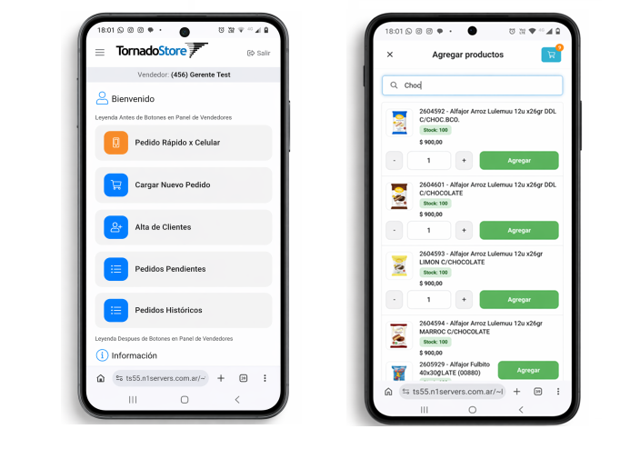 TornadoStore - Vendedores Fuerza de Ventas